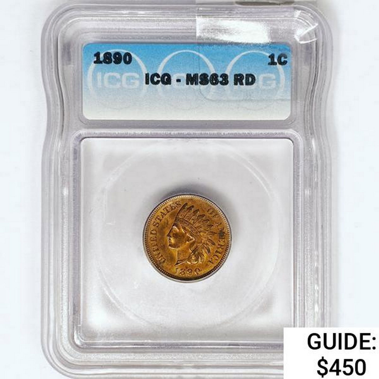 1890 Indian Head Cent ICG MS63 RD (1 of 2)