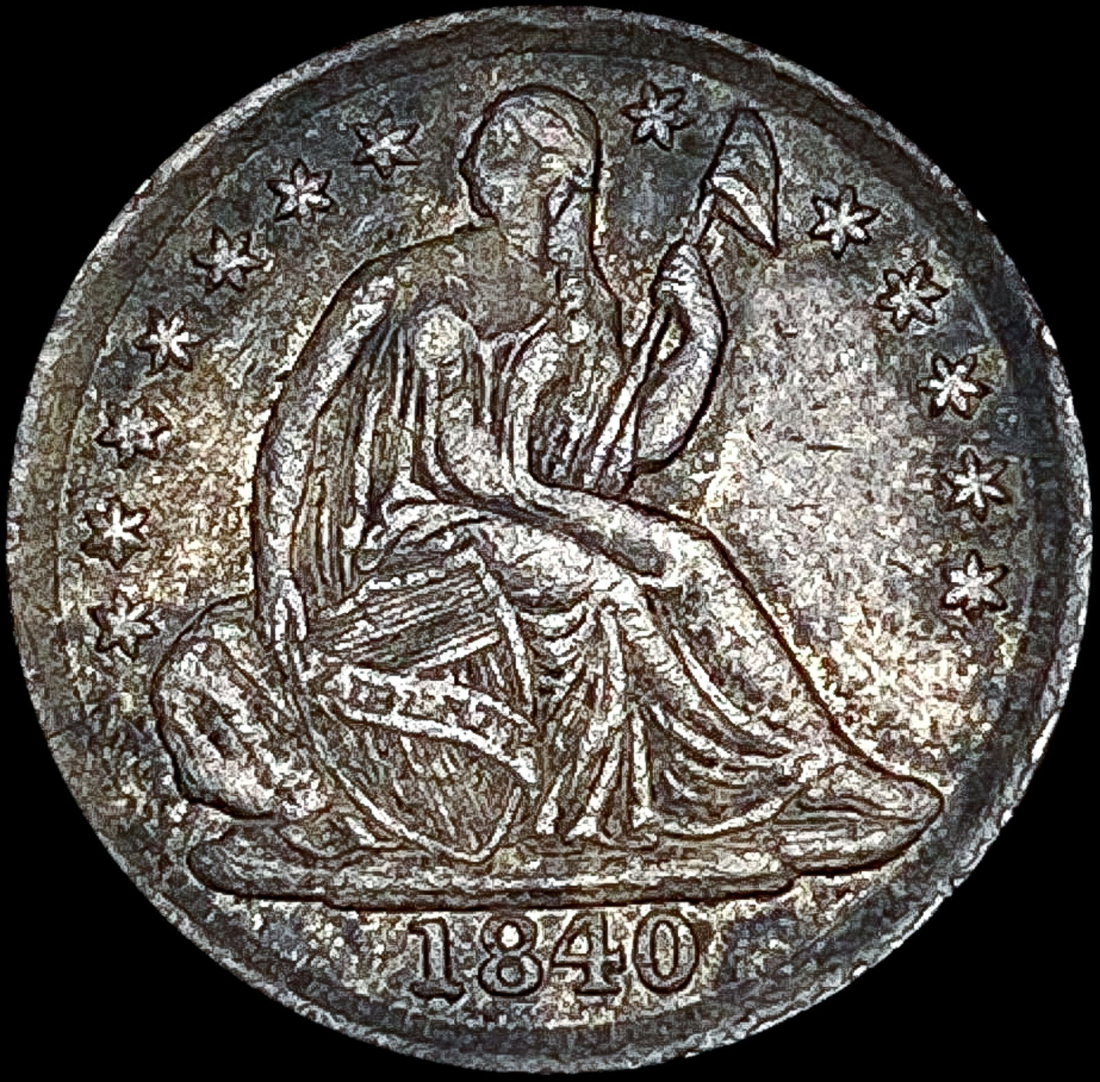 1840 Seated Liberty Half Dime CLOSELY UNCIRCULATED (1 of 2)