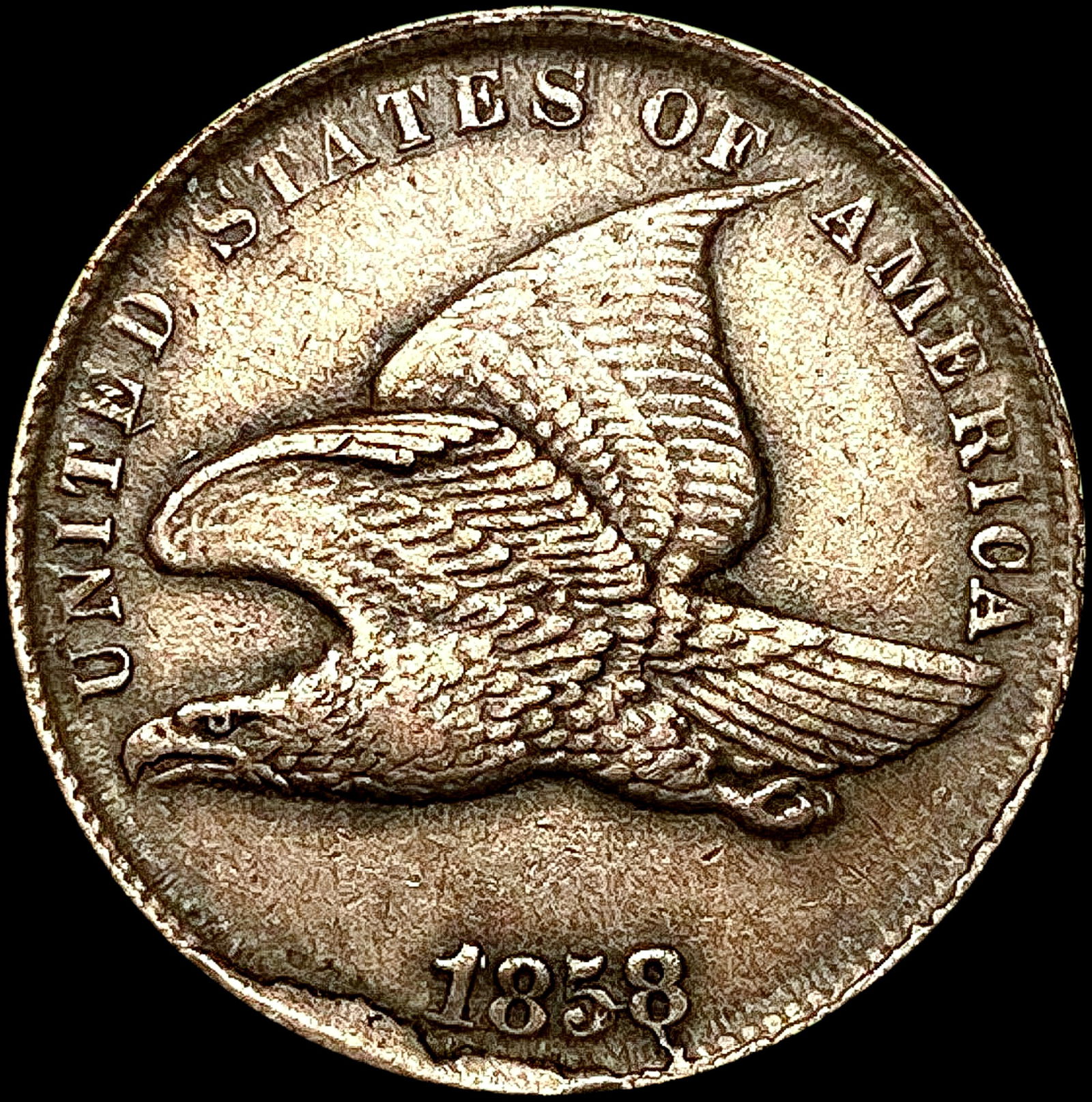1858 Flying Eagle Cent NEARLY UNCIRCULATED (1 of 2)