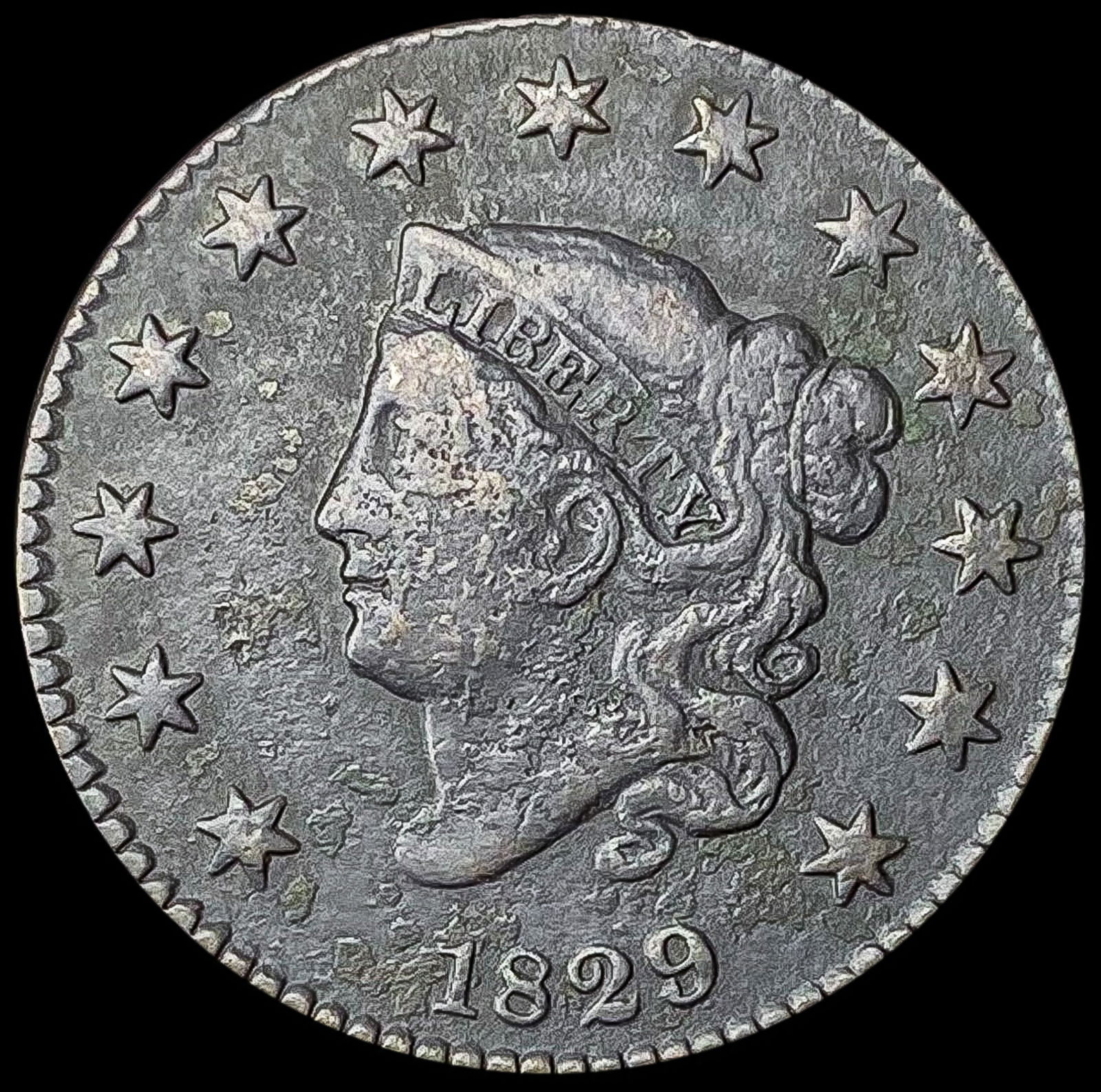 1829 Coronet Head Large Cent LIGHTLY CIRCULATED (1 of 2)