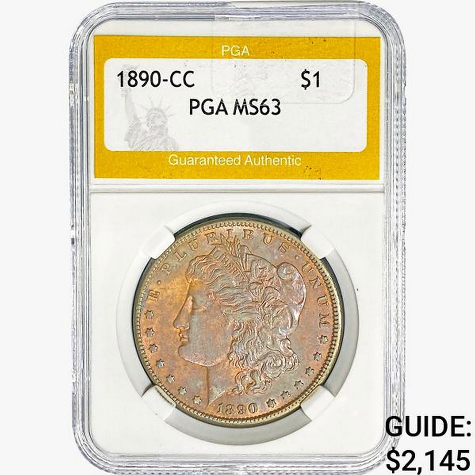 1890-CC Morgan Silver Dollar PGA MS63 (1 of 2)