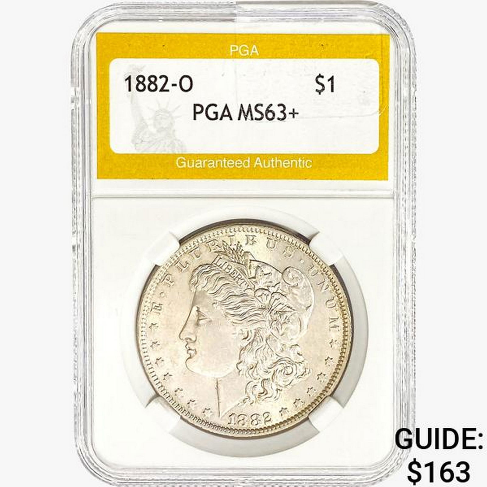 1882-O Morgan Silver Dollar PGA MS63+ (1 of 2)
