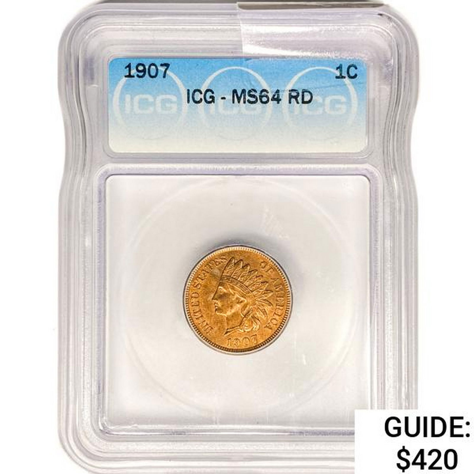 1907 Indian Head Cent ICG MS64 RD (1 of 2)