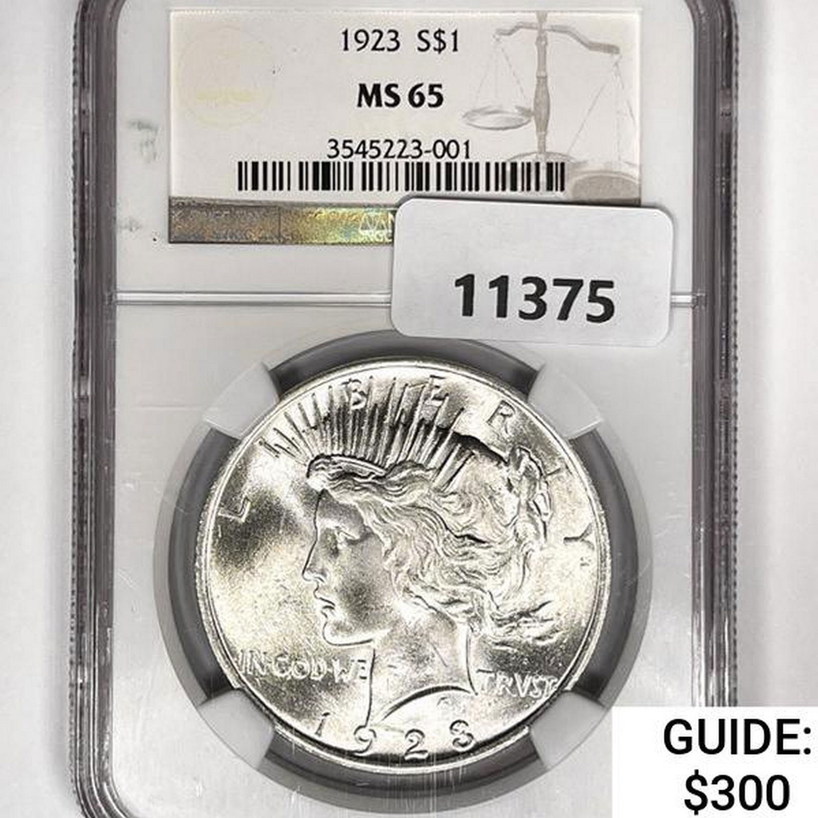 1923 Silver Peace Dollar NGC MS65 (1 of 2)