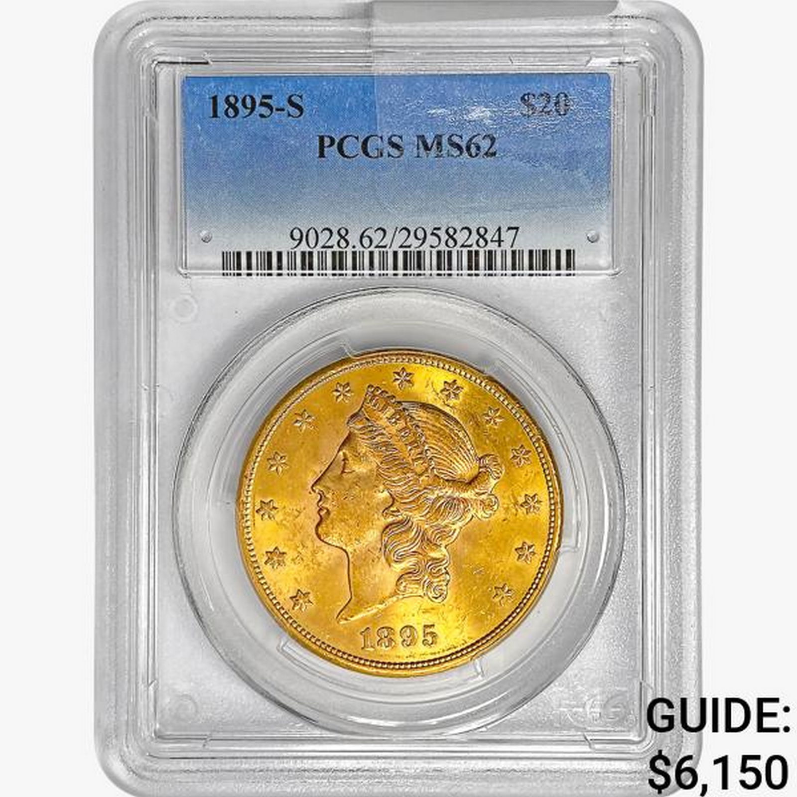 1895-S $20 Gold Double Eagle PCGS MS62 (1 of 2)