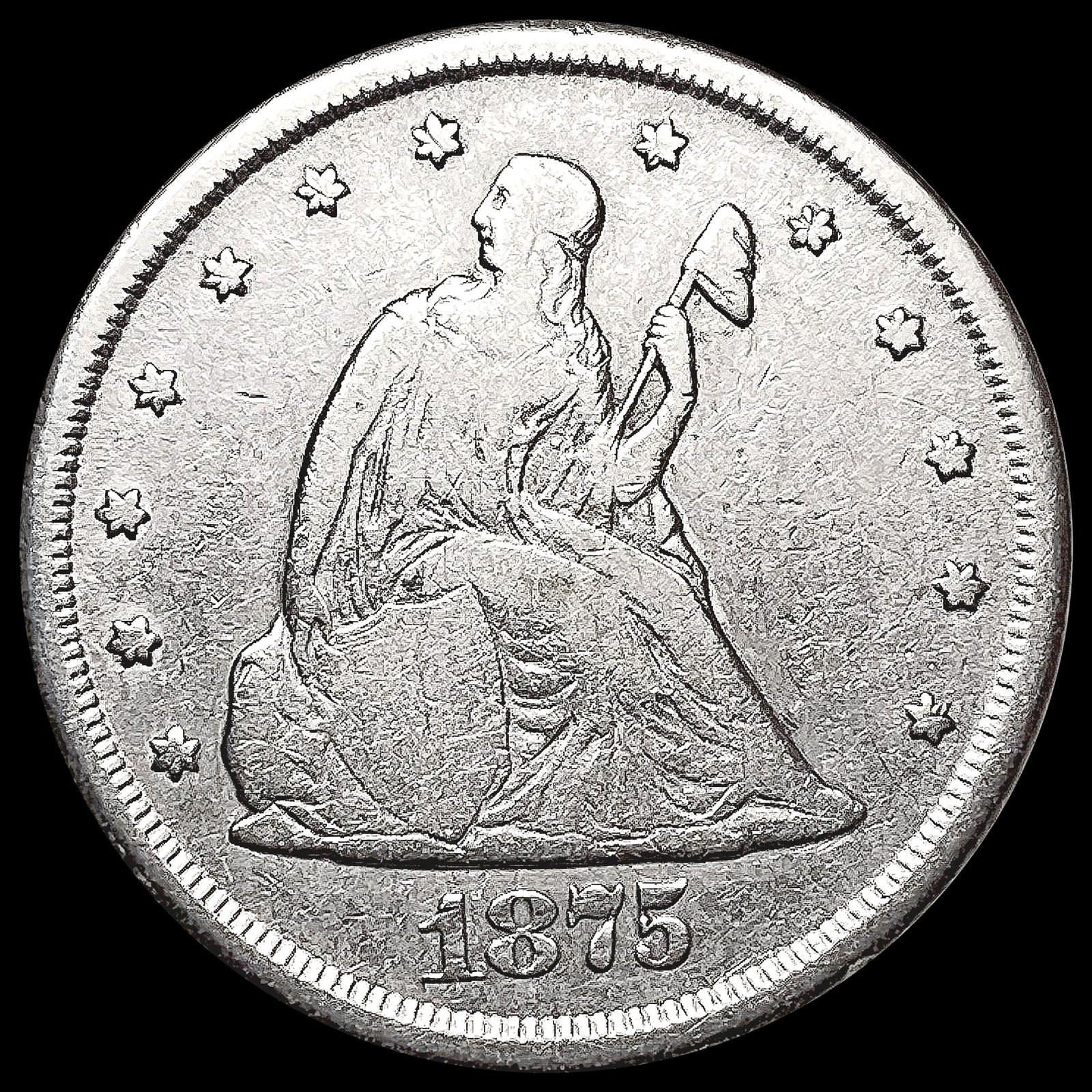 1875-CC Twenty Cent Piece LIGHTLY CIRCULATED (1 of 2)