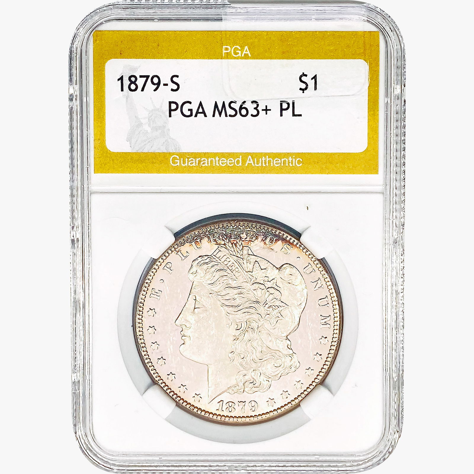 1879-S Morgan Silver Dollar PGA MS63+ PL (1 of 2)