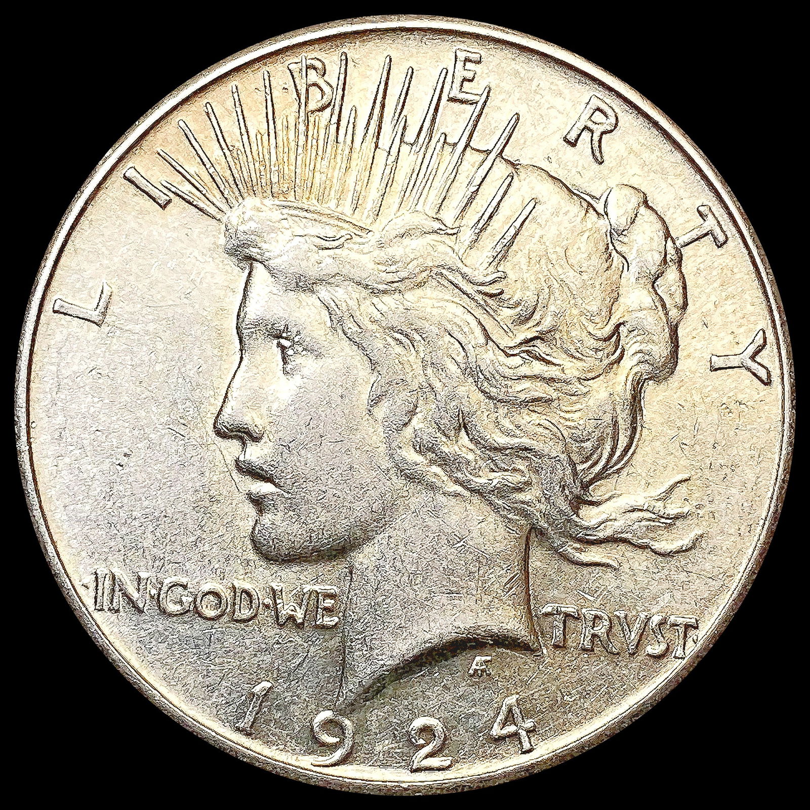 1924-S Silver Peace Dollar CLOSELY UNCIRCULATED (1 of 2)