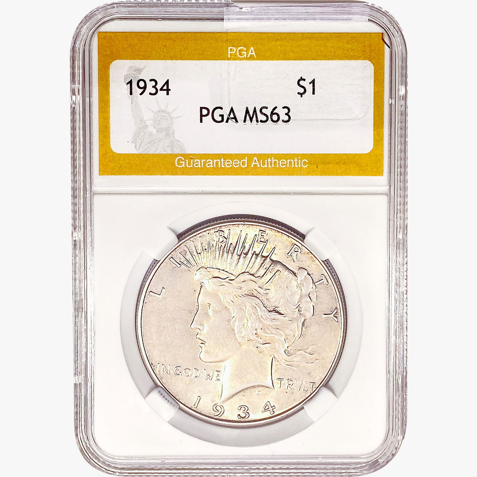 1934 Silver Peace Dollar PGA MS63 (1 of 2)