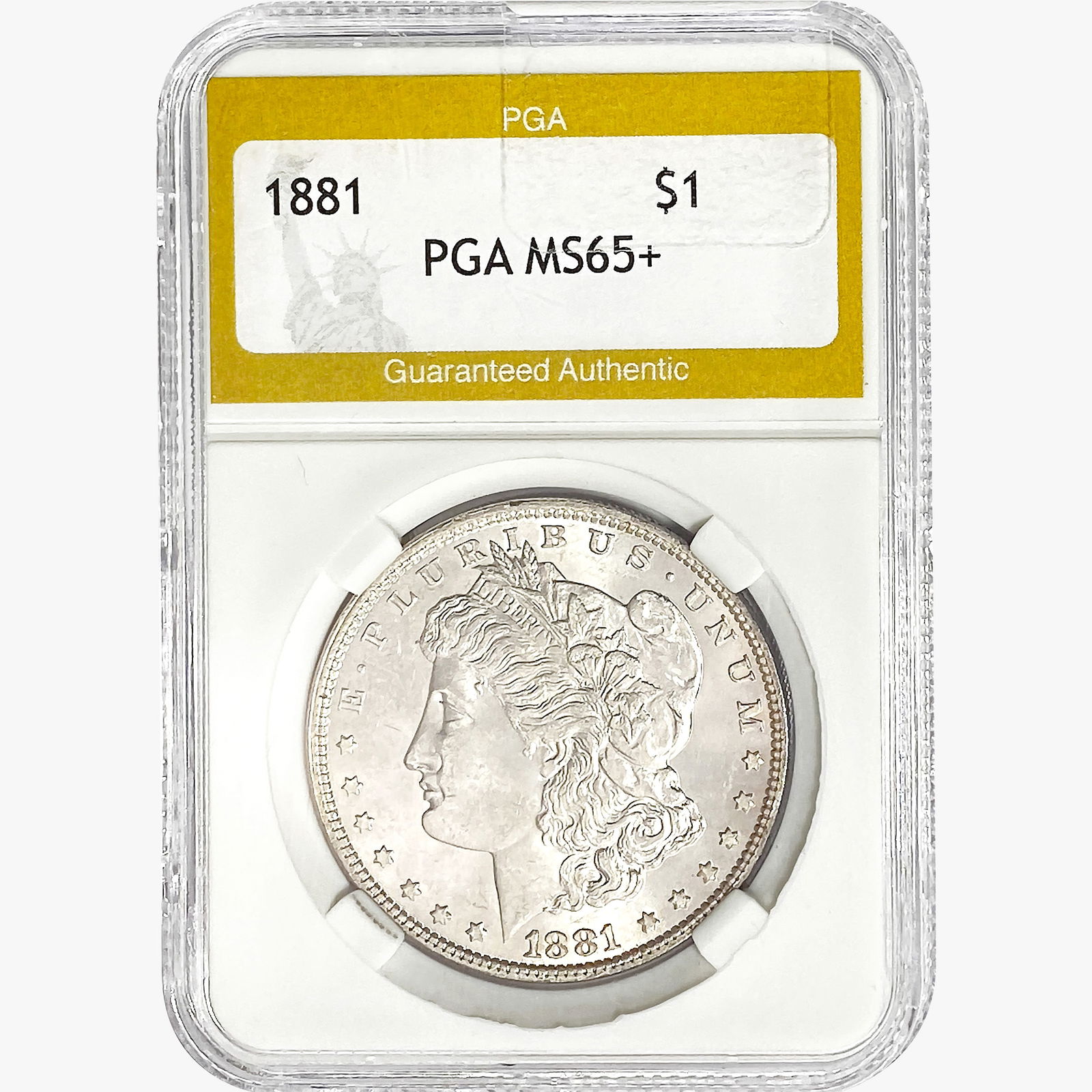 1881 Morgan Silver Dollar PGA MS65+ (1 of 2)
