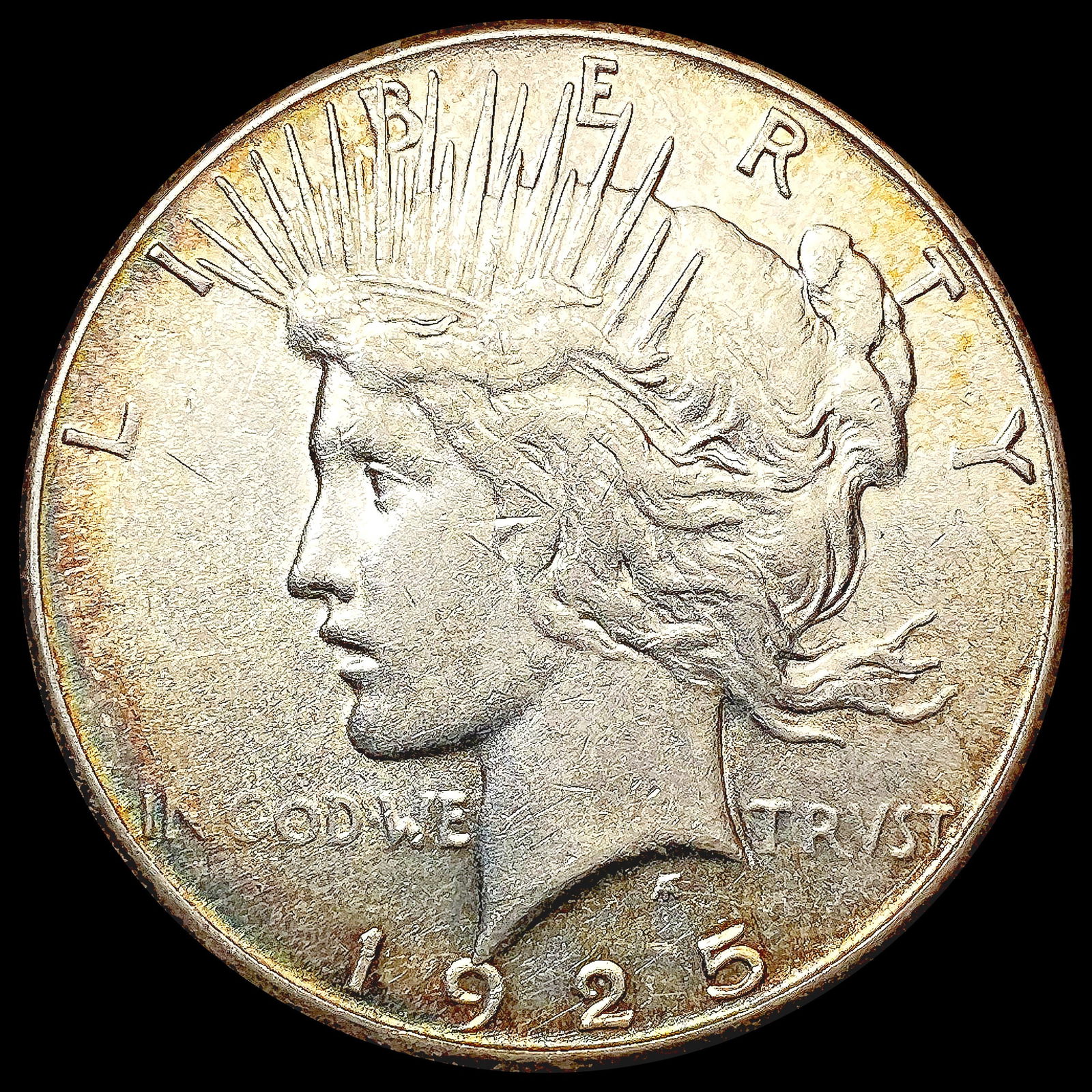 1925-S Silver Peace Dollar NEARLY UNCIRCULATED (1 of 2)