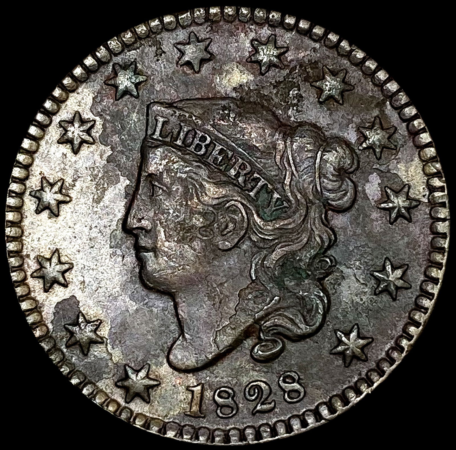 1828 Coronet Head Large Cent NEARLY UNCIRCULATED (1 of 2)