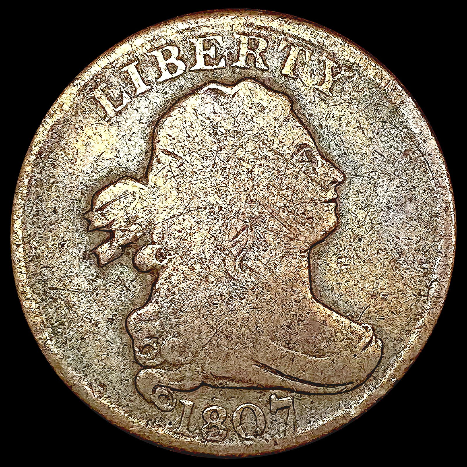 1807 Draped Bust Half Cent NICELY CIRCULATED (1 of 2)