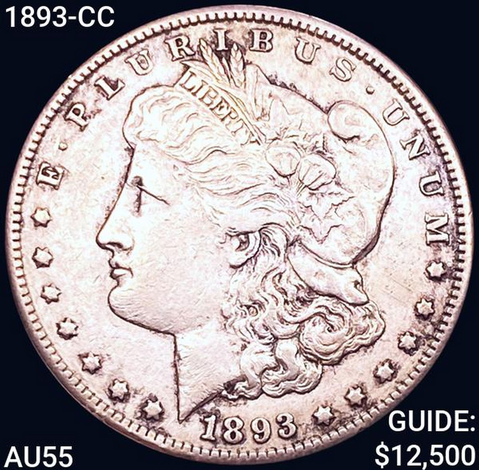 1893-CC Morgan Silver Dollar HIGH GRADE (1 of 2)