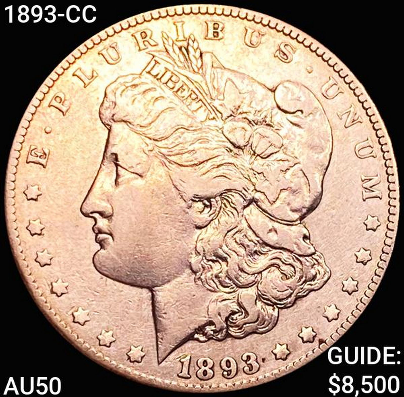 1893-CC Morgan Silver Dollar CLOSELY UNCIRCULATED (1 of 2)