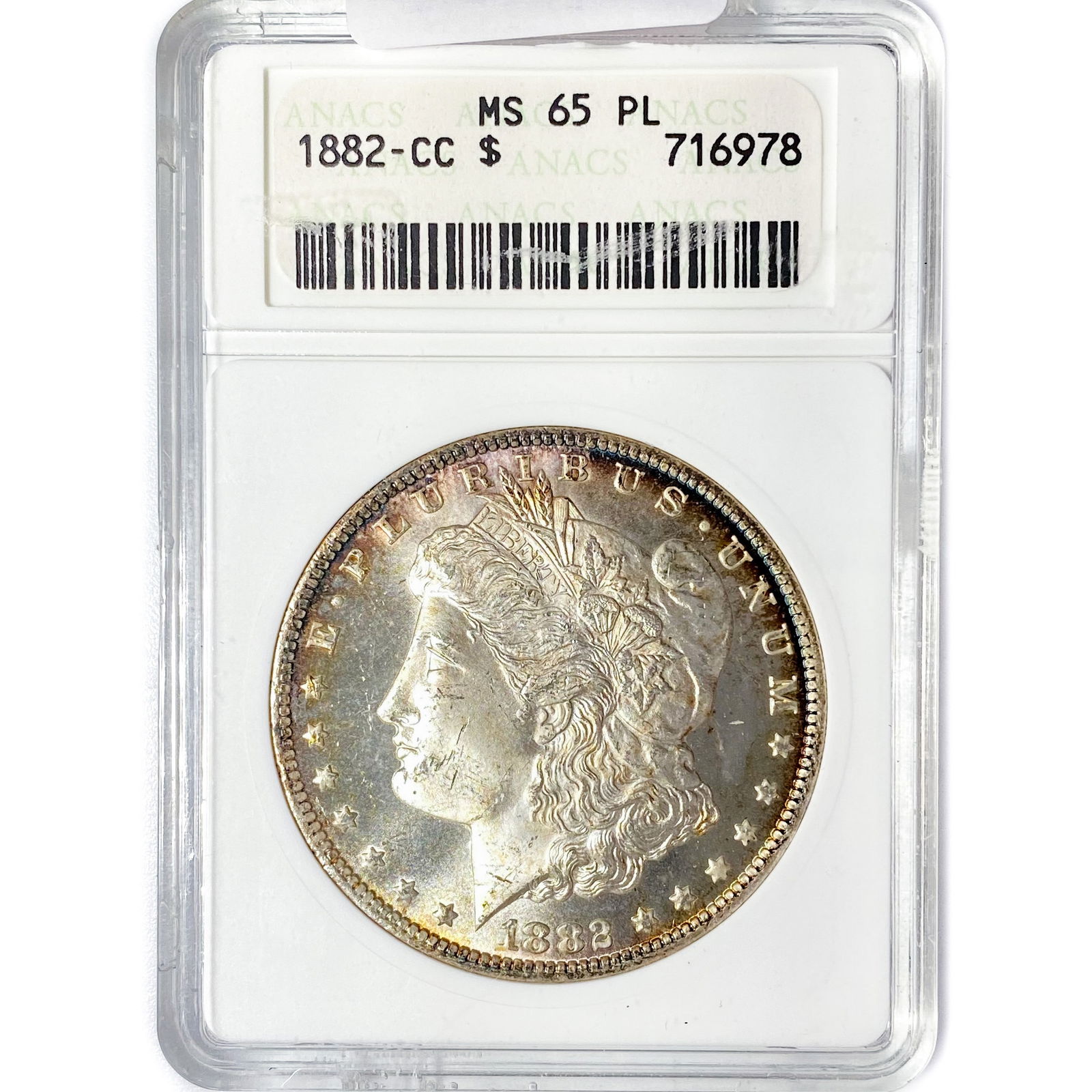 1882-CC Morgan Silver Dollar ANACS MS65 PL (1 of 2)
