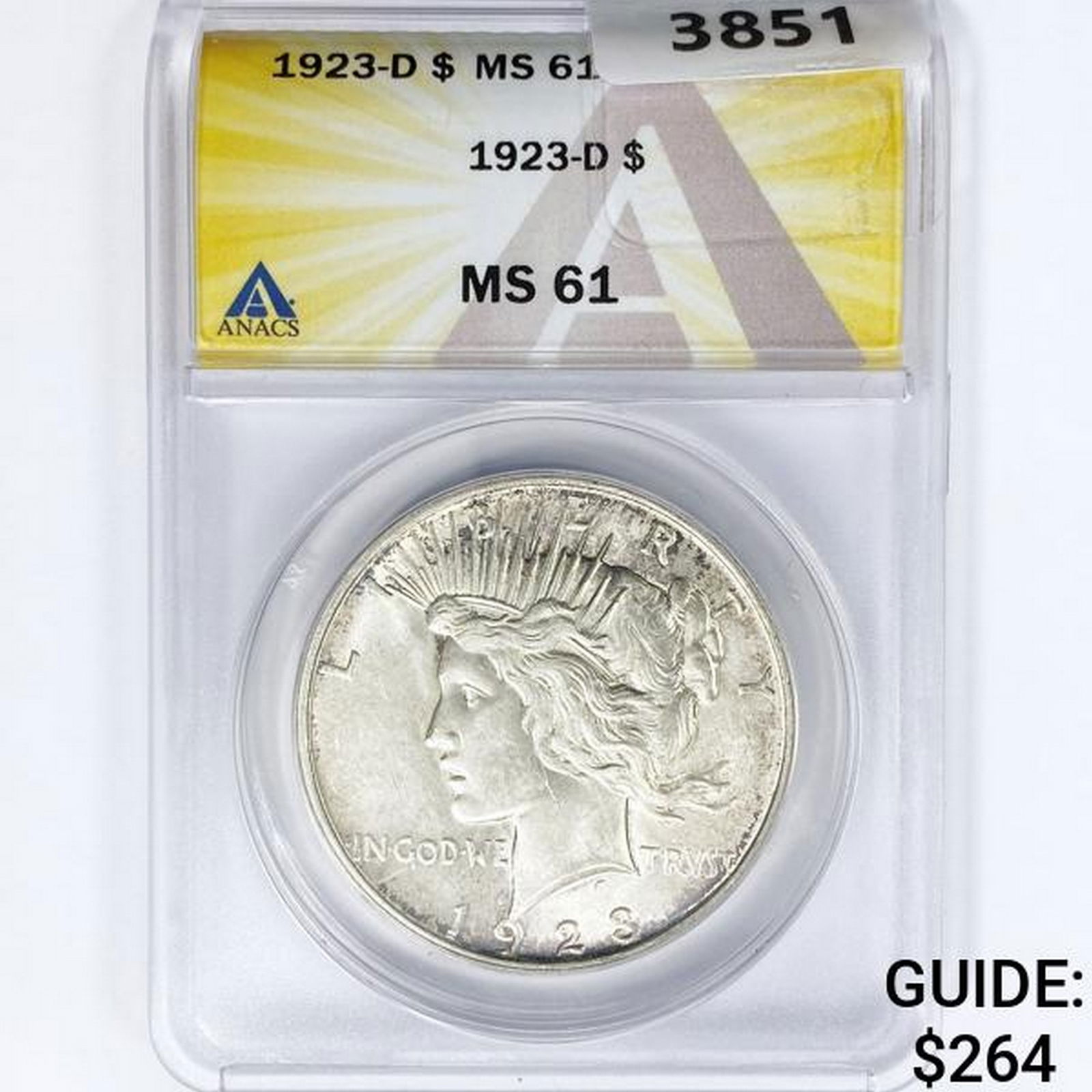 1923-D Silver Peace Dollar ANACS MS61 (1 of 2)