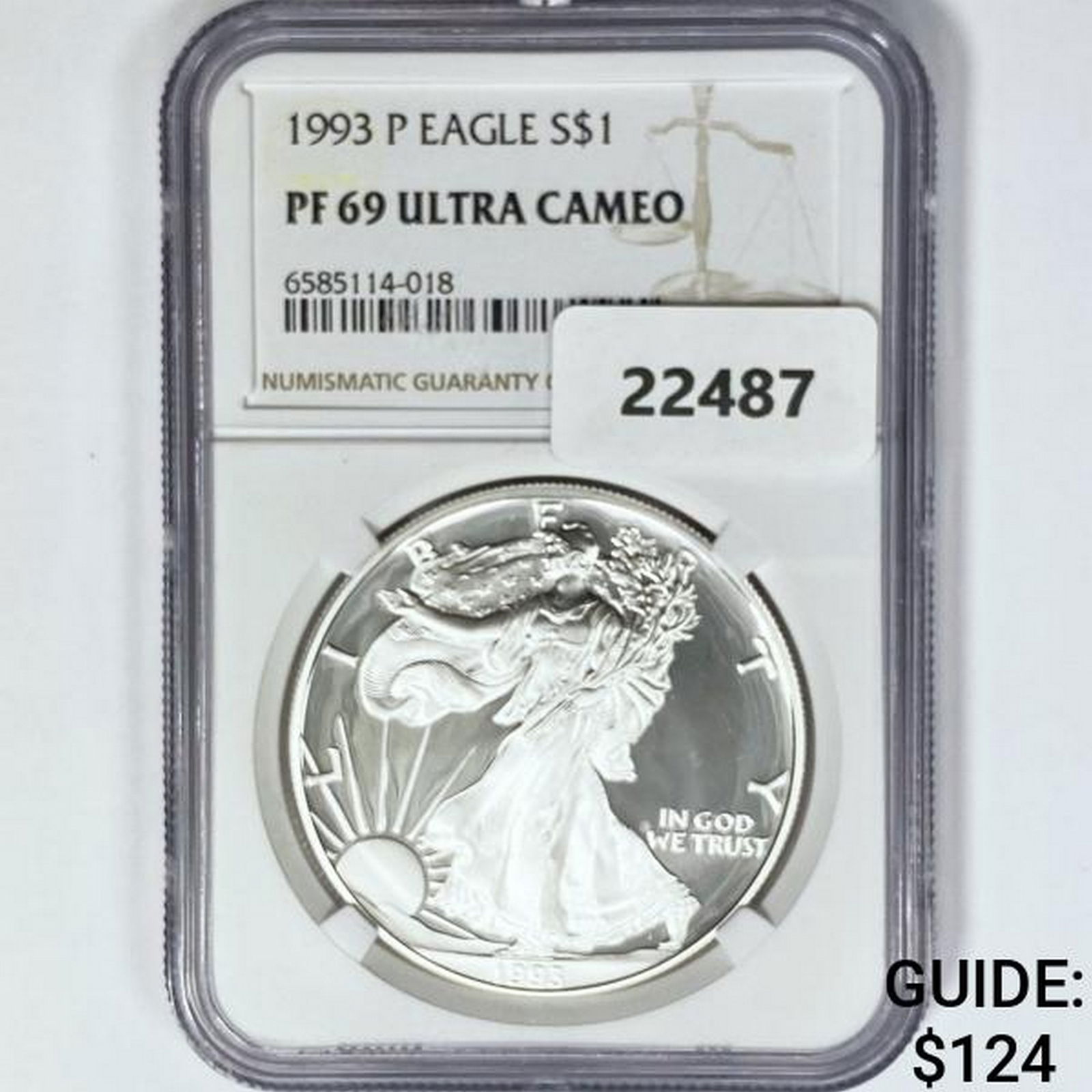 1993-P American Silver Eagle NGC PF69 UC (1 of 2)