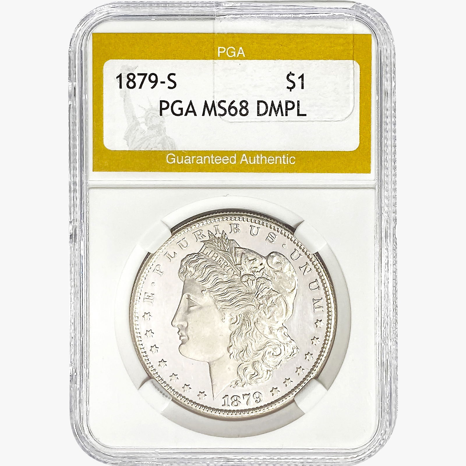 1879-S Morgan Silver Dollar PGA MS68 DMPL (1 of 2)