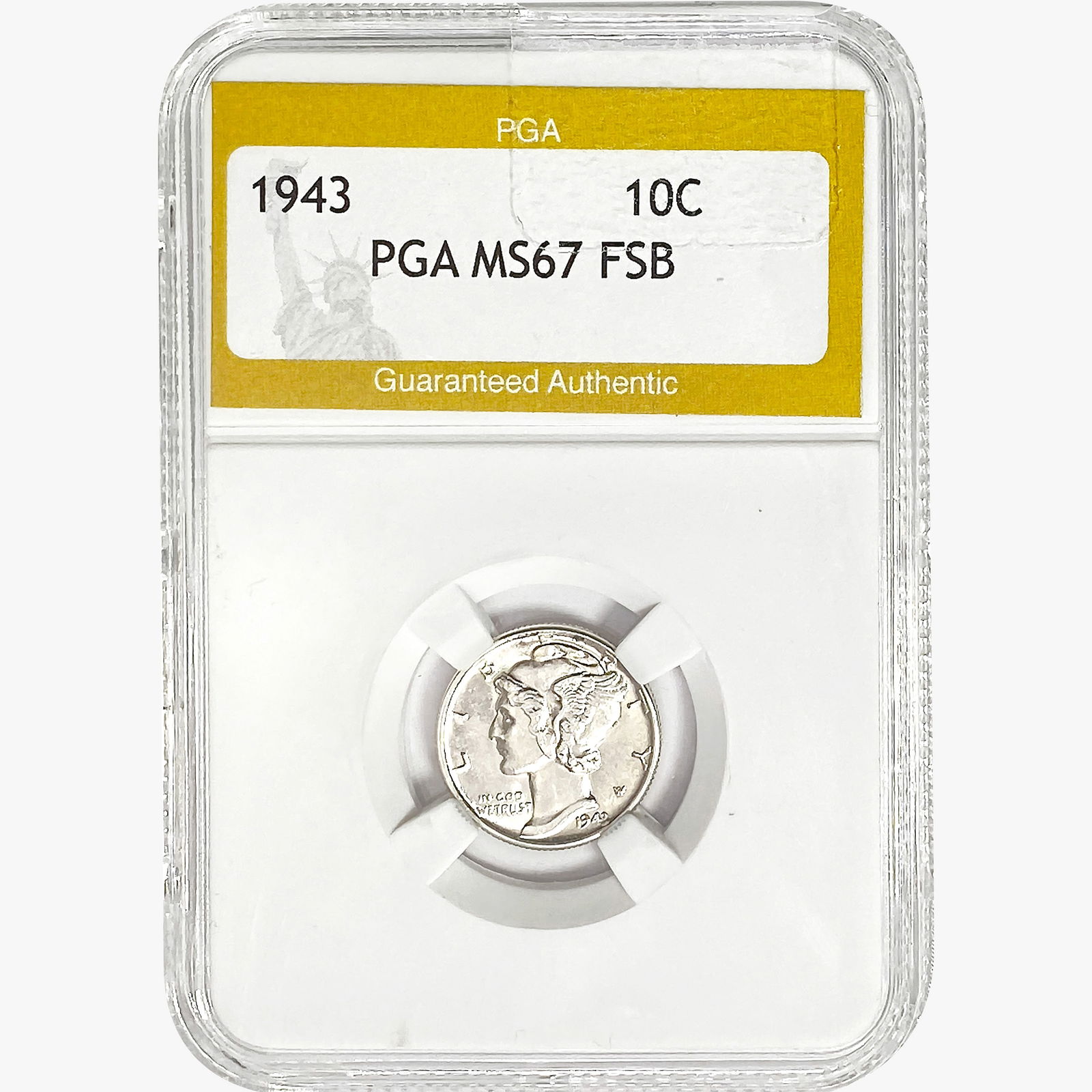 1943 Mercury Silver Dime PGA MS67 FSB (1 of 2)