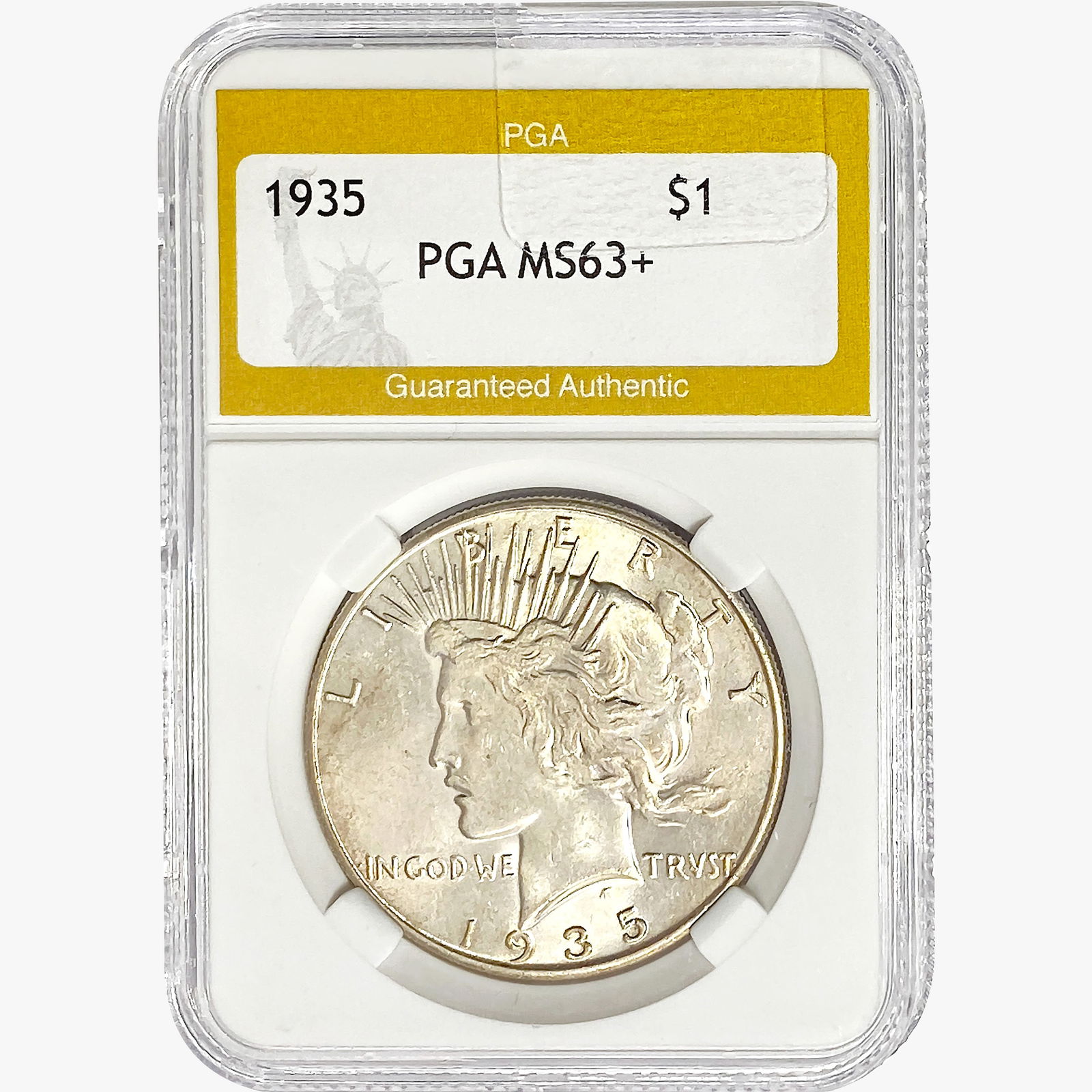 1935 Silver Peace Dollar PGA MS63+ (1 of 2)