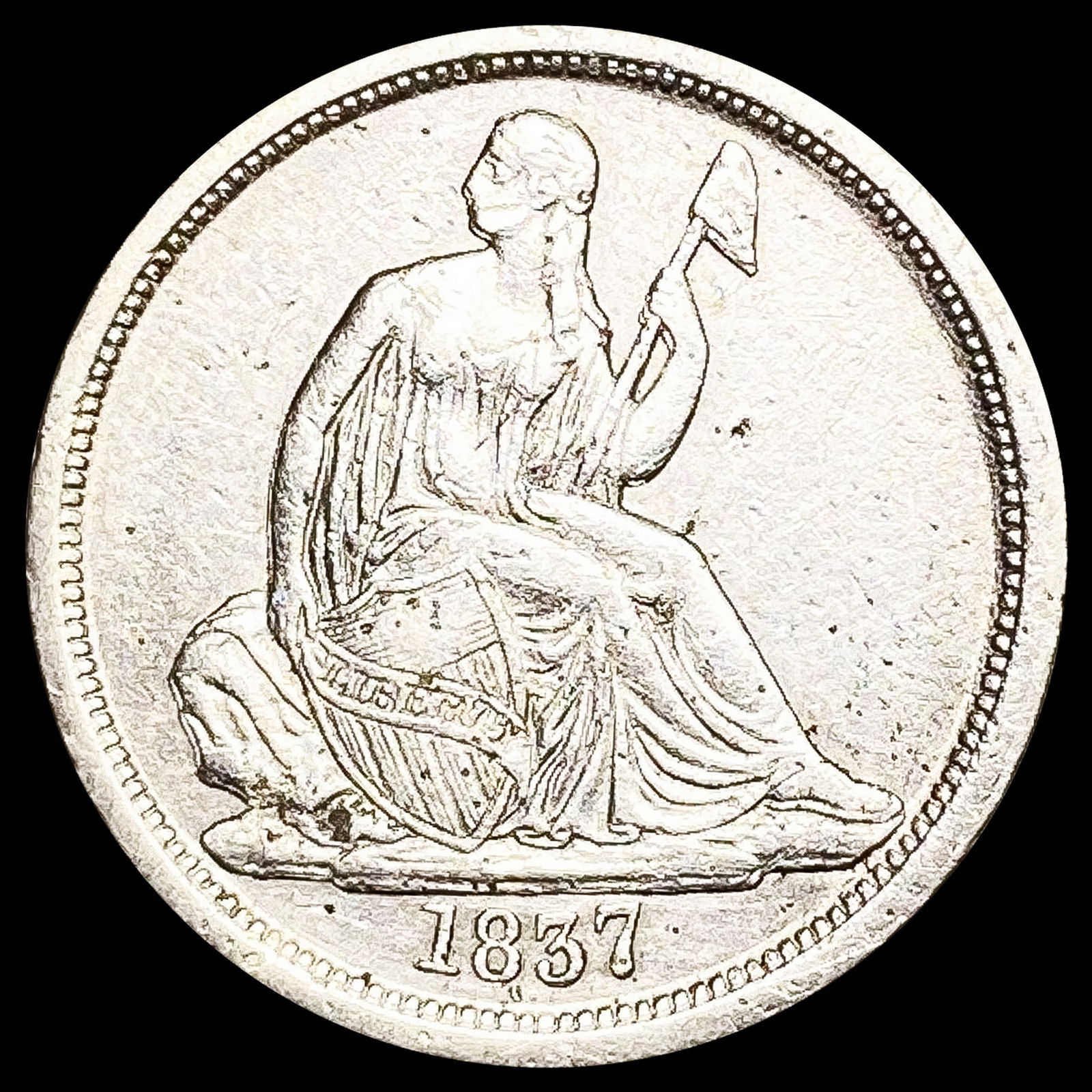 1857 Seated Liberty Dime CLOSELY UNCIRCULATED (1 of 2)