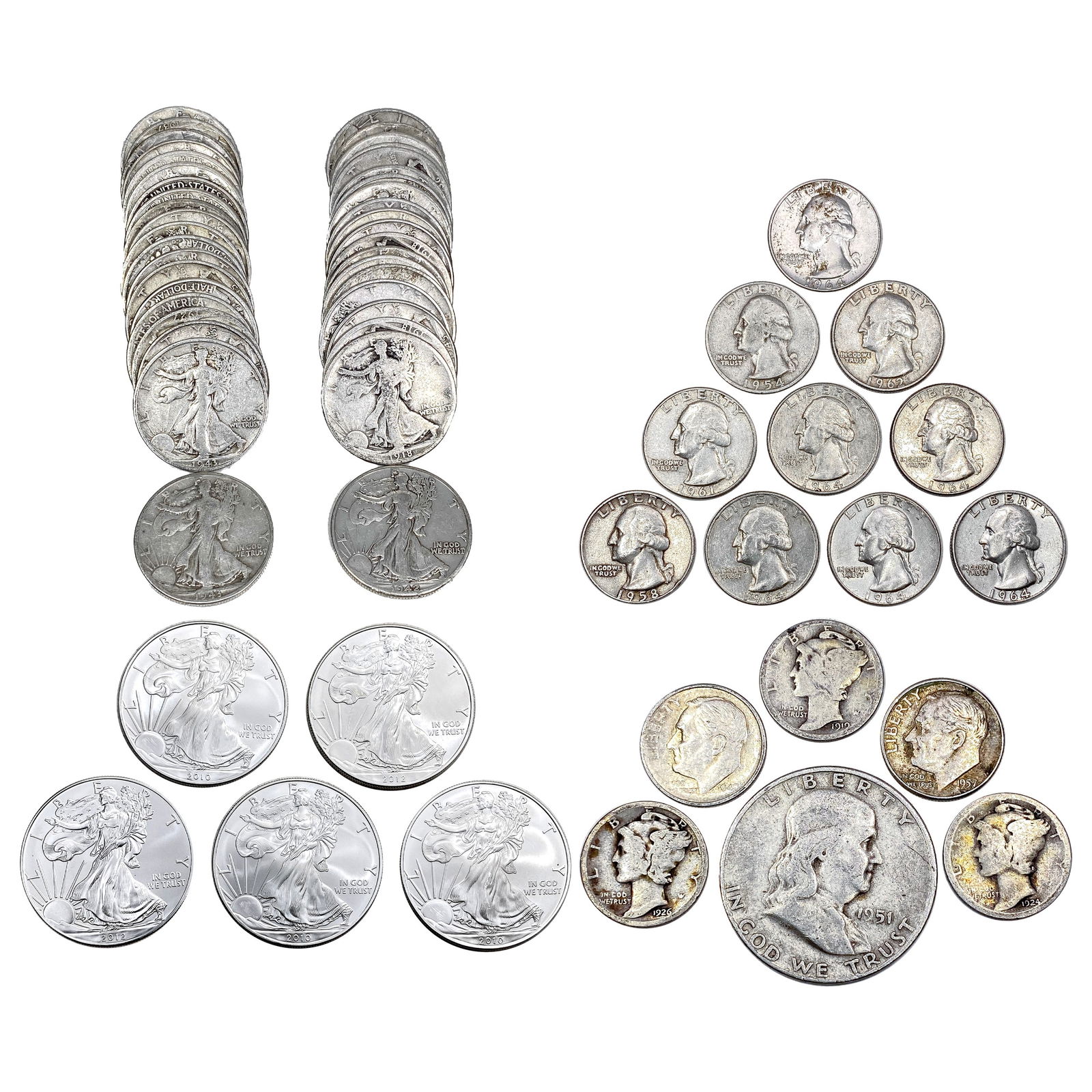 1917-2012 US Silver Coin Collection [60 Coins] (1 of 9)
