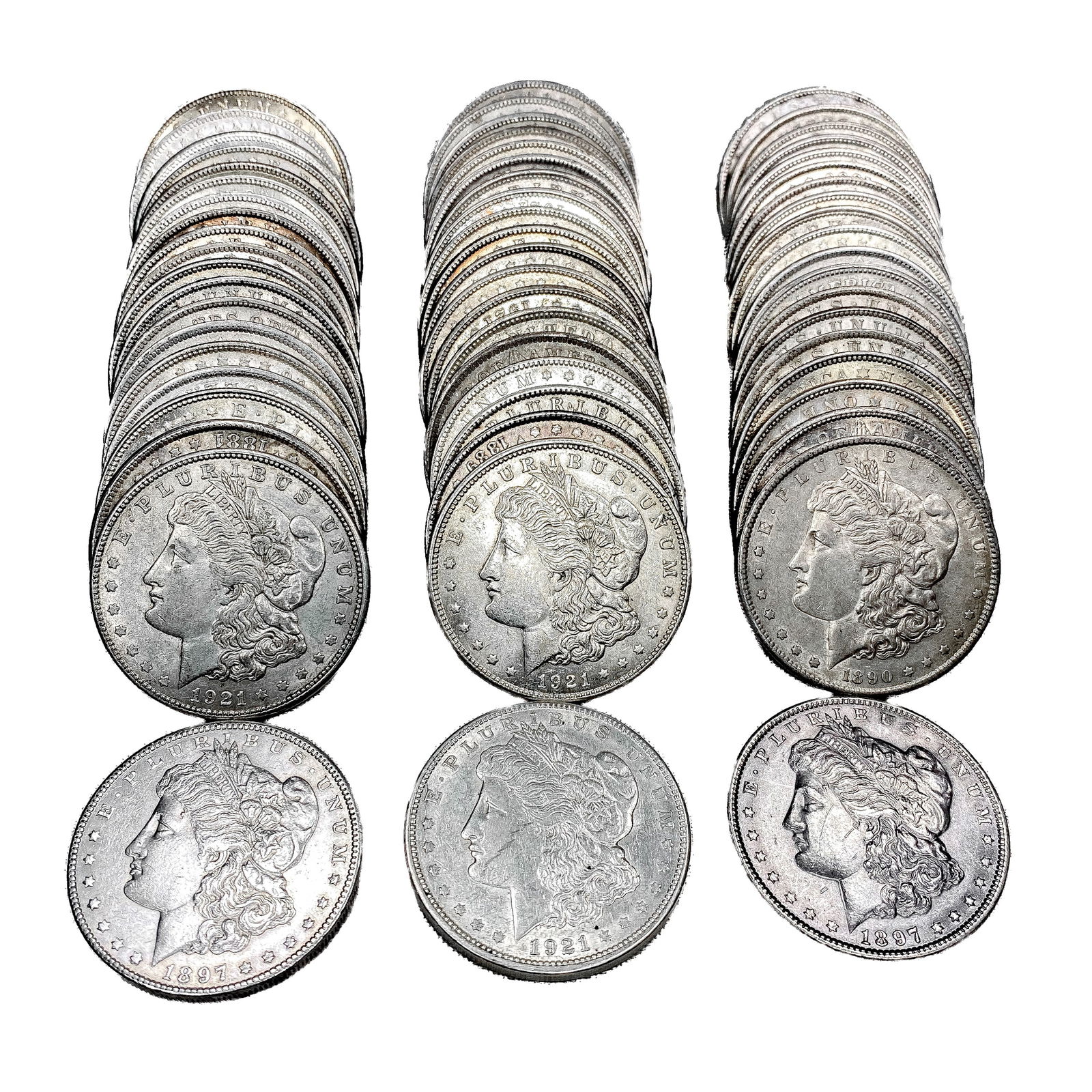 1879-1921 Morgan Silver Dollars [60 Coins] (1 of 4)