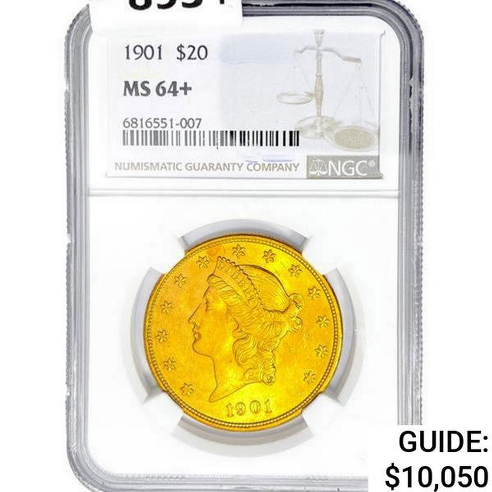 1901 $20 Gold Double Eagle NGC MS64+ (1 of 2)