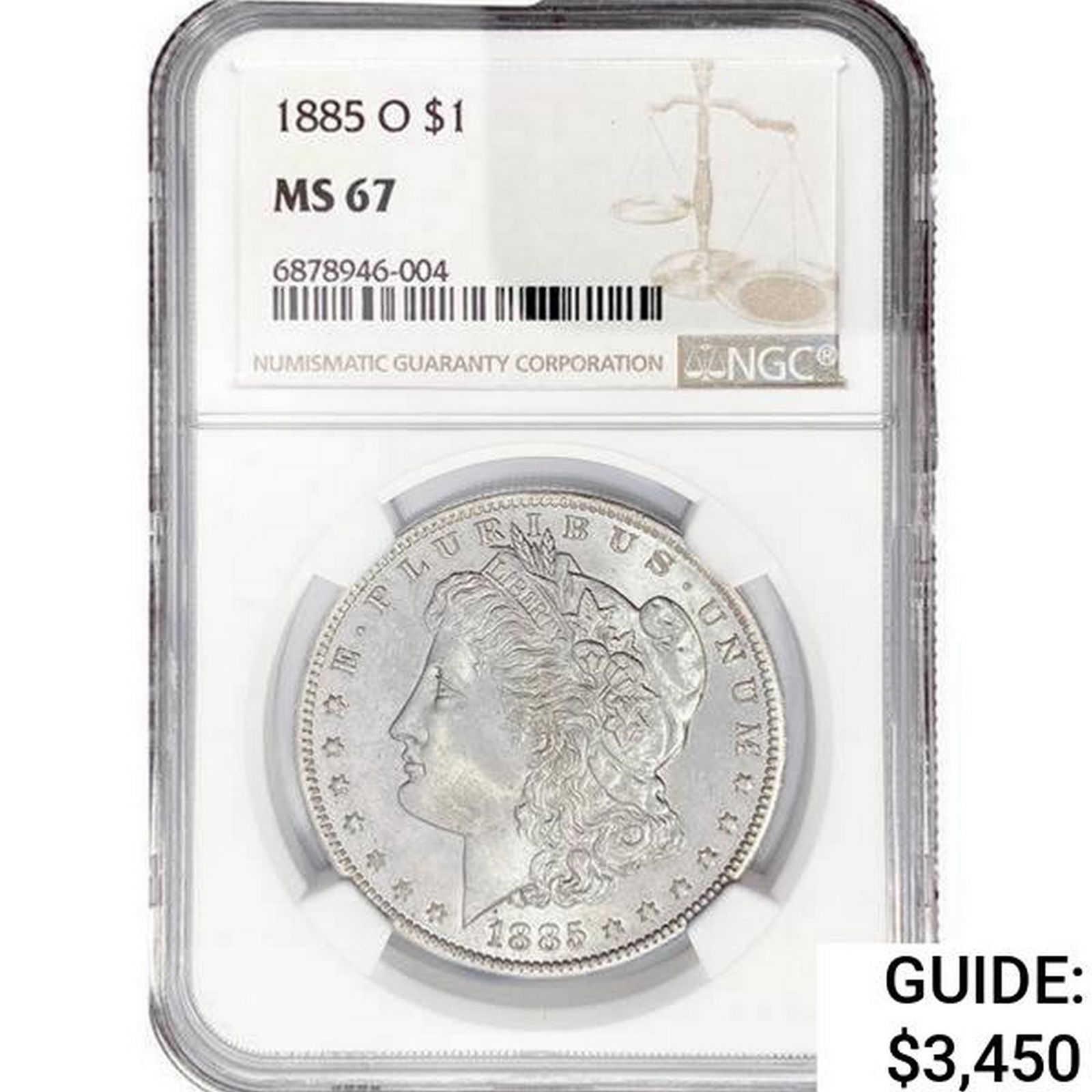 1885-O Morgan Silver Dollar NGC MS67 (1 of 2)