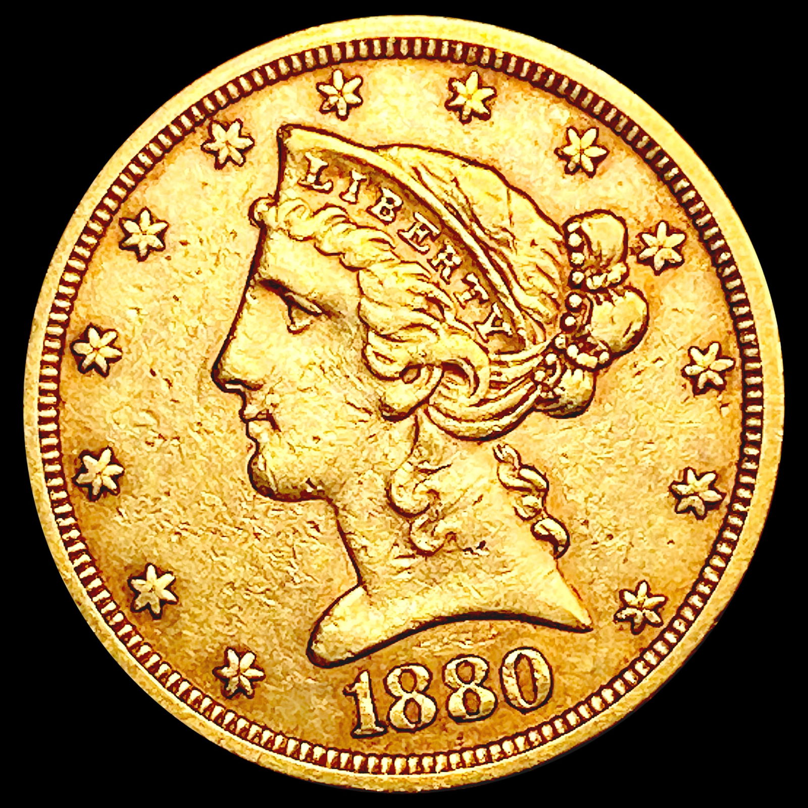 1880 $5 Gold Half Eagle CHOICE BU (1 of 2)
