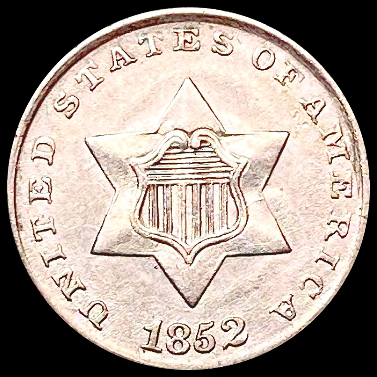1852 Silver Three Cent CHOICE BU (1 of 2)