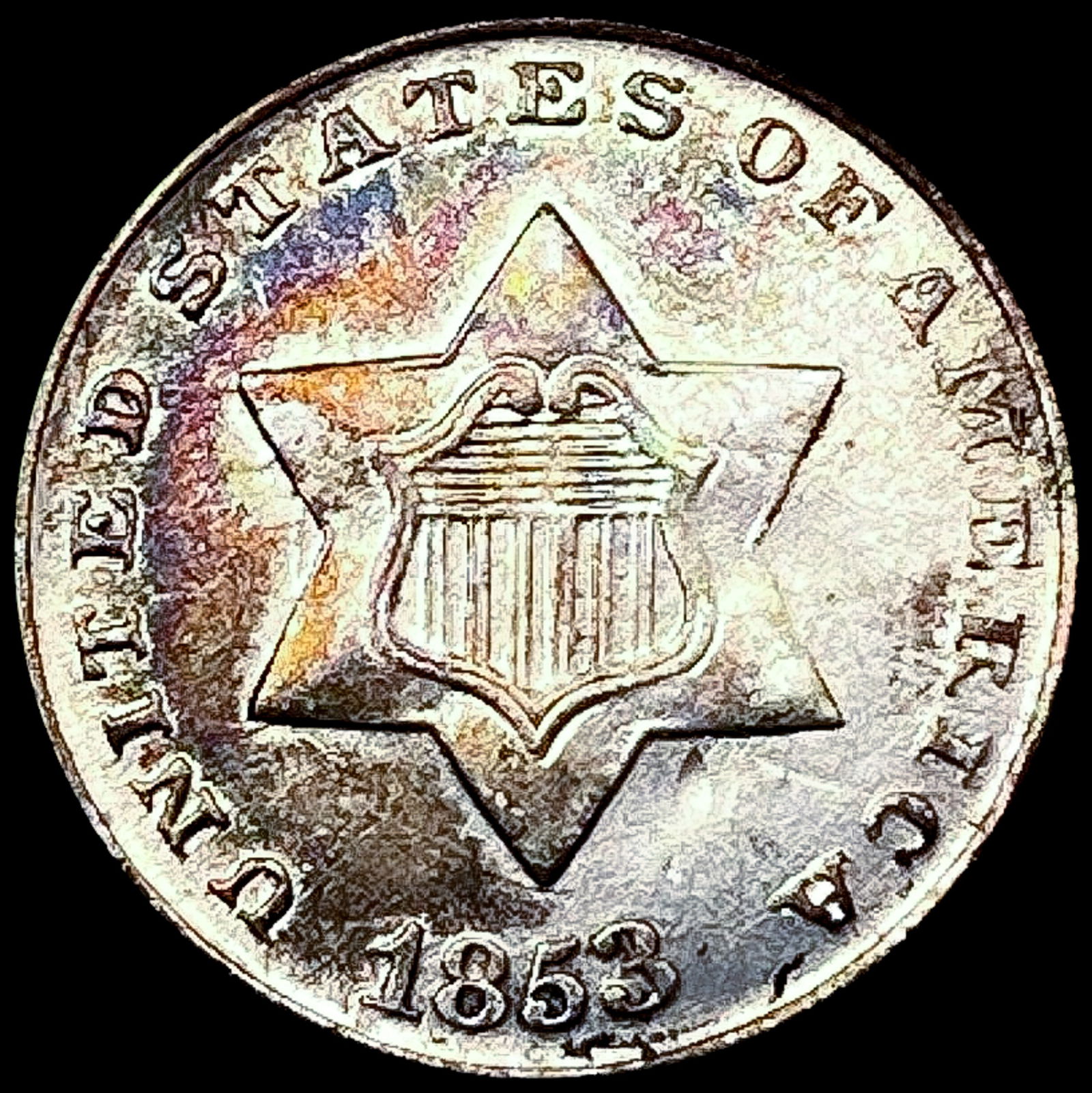 1853 Silver Three Cent UNCIRCULATED (1 of 2)