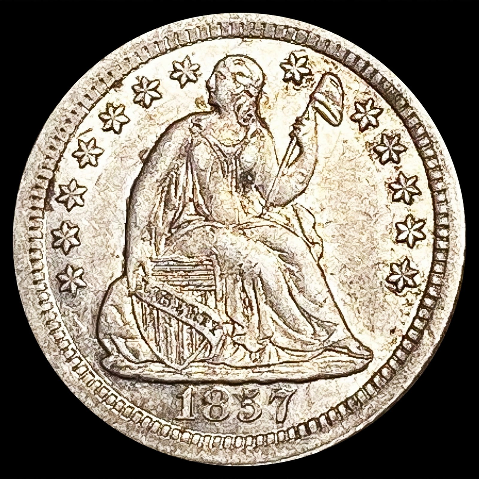 1857-O Seated Liberty Half Dime CLOSELY UNCIRCULAT (1 of 2)