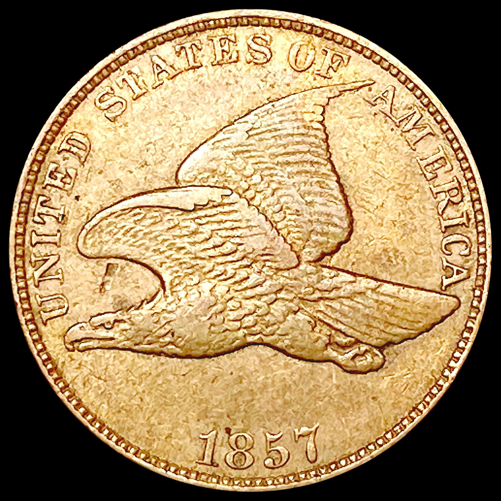 1857 Flying Eagle Cent CLOSELY UNCIRCULATED (1 of 2)