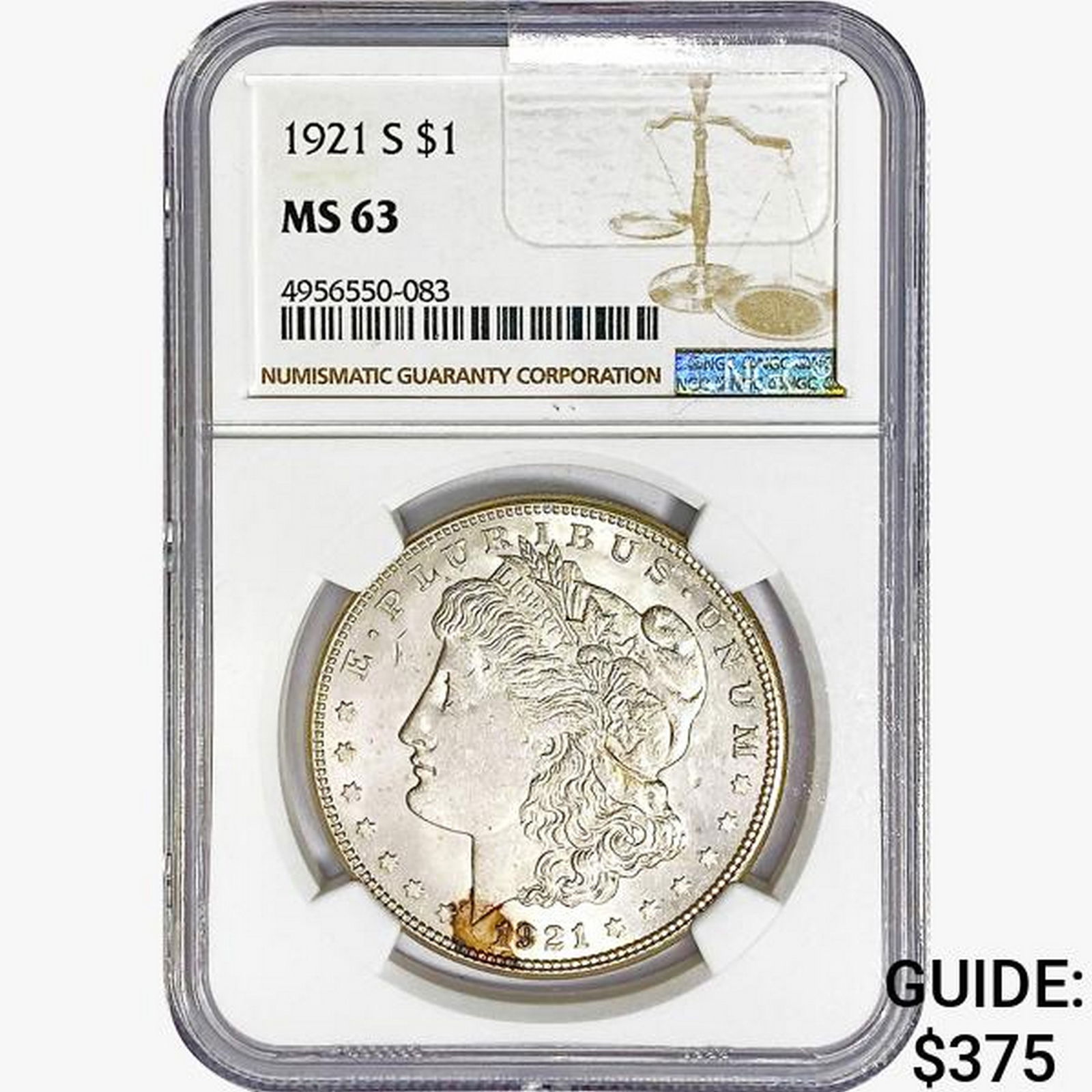 1921-S Morgan Silver Dollar NGC MS63 (1 of 2)