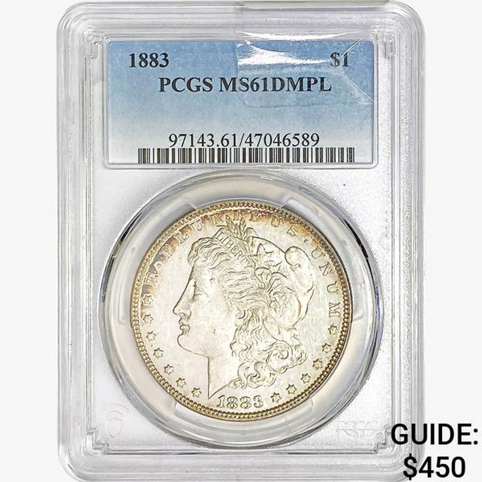 1883 Morgan Silver Dollar PCGS MS61 DMPL (1 of 2)