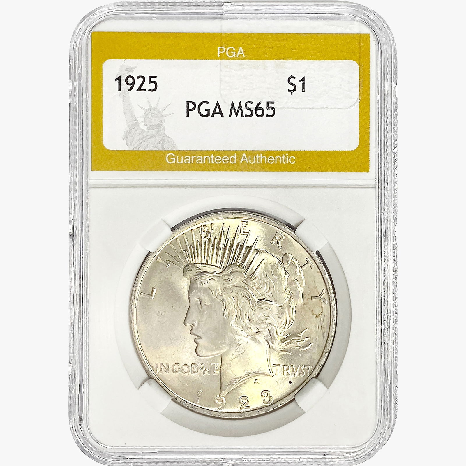 1925 Silver Peace Dollar PGA MS65 (1 of 2)