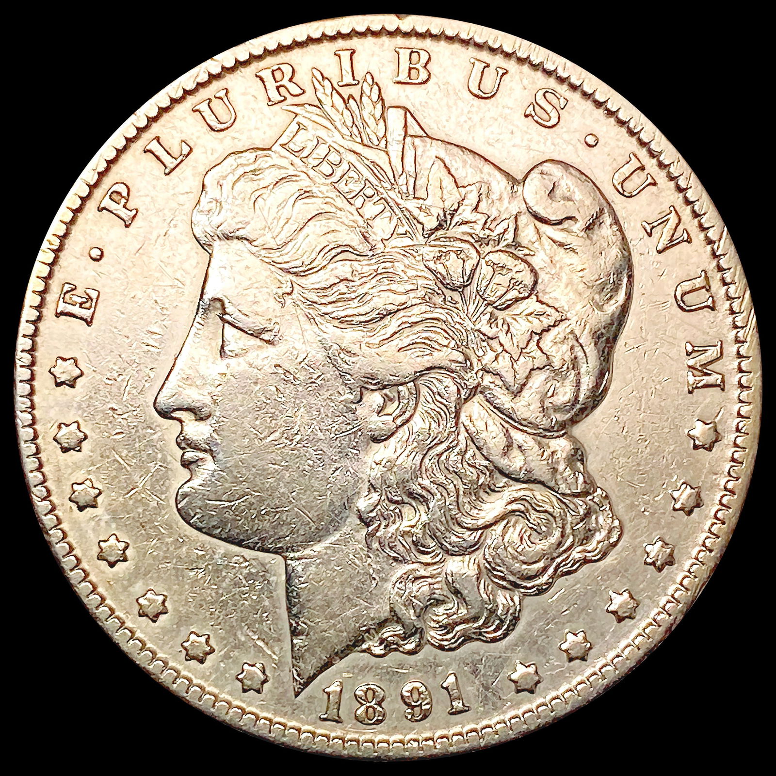 1891-CC Morgan Silver Dollar CLOSELY UNCIRCULATED (1 of 2)