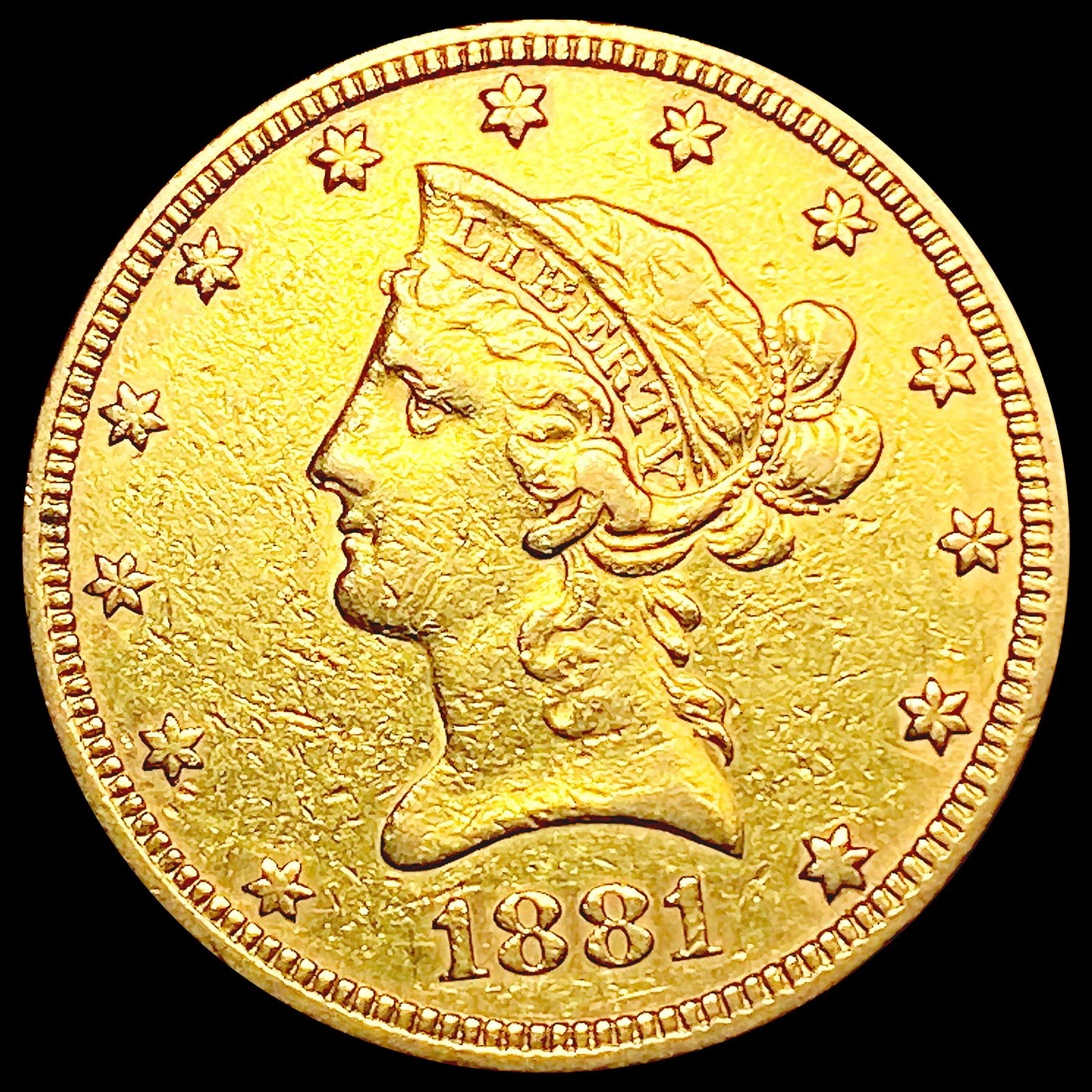 1881 $10 Gold Eagle CLOSELY UNCIRCULATED (1 of 2)