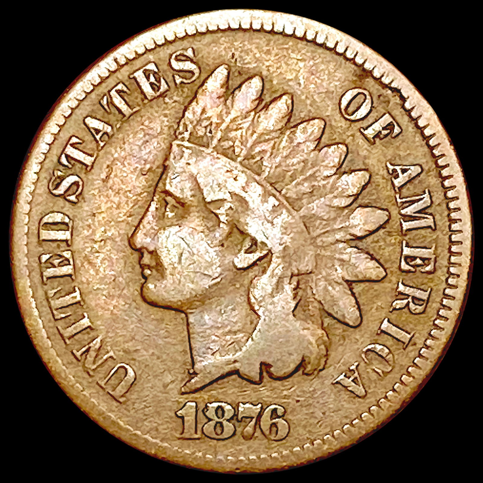 1876 Indian Head Cent NICELY CIRCULATED (1 of 2)