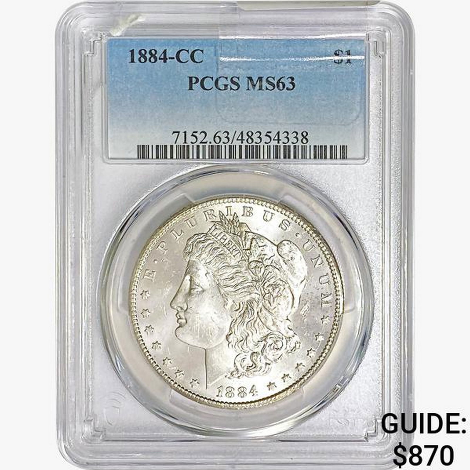 1884-CC Morgan Silver Dollar PCGS MS63 (1 of 2)