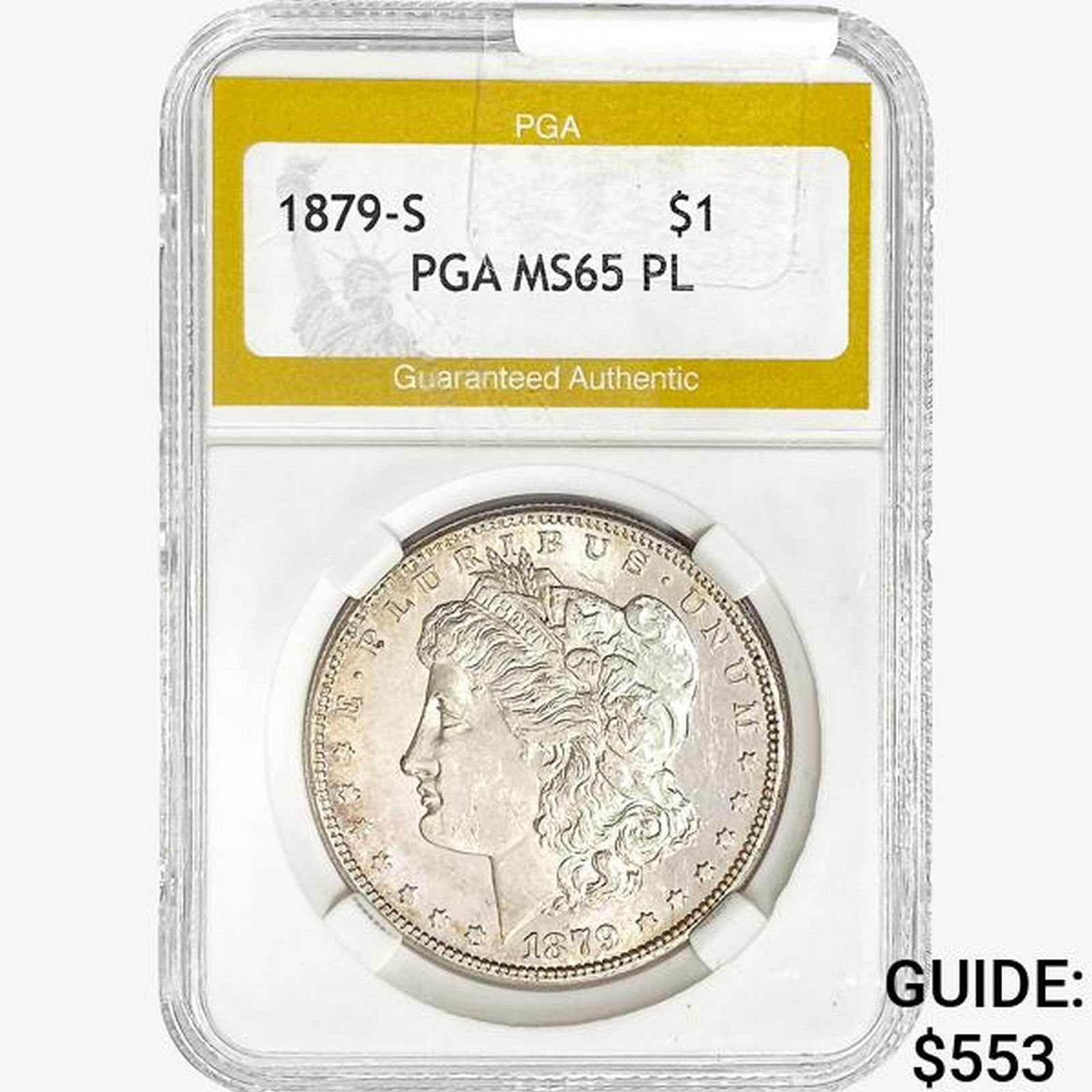 1879-S Morgan Silver Dollar PGA MS65 PL (1 of 2)