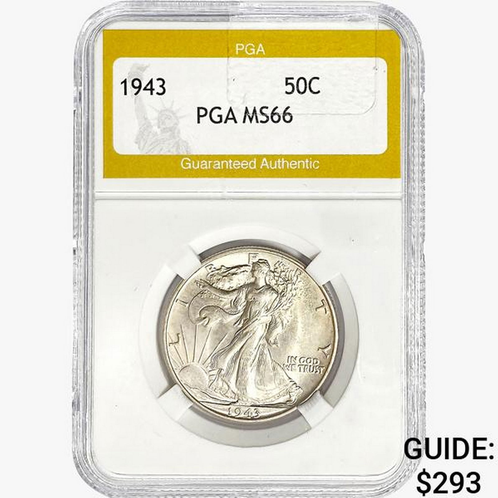 1943 Walking Liberty Half Dollar PGA MS66 (1 of 2)