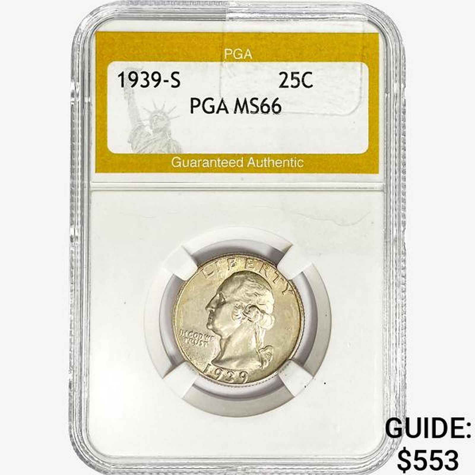 1939-S Washington Silver Quarter PGA MS66 (1 of 2)