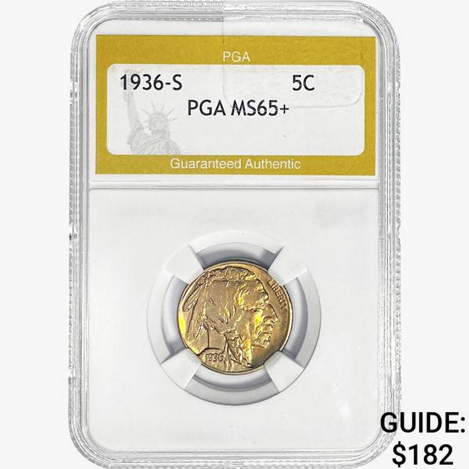 1936-S Buffalo Nickel PGA MS65+ (1 of 2)