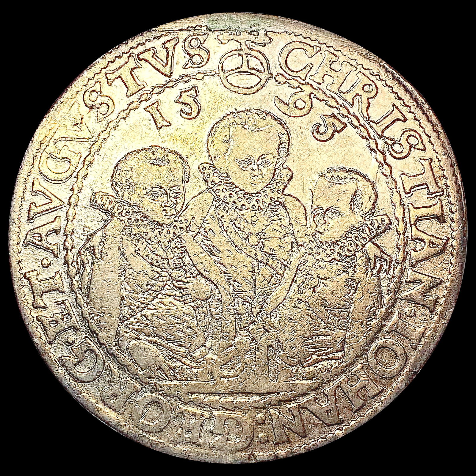 1595 German Saxony Silver Thaler NICELY CIRCULATED (1 of 3)