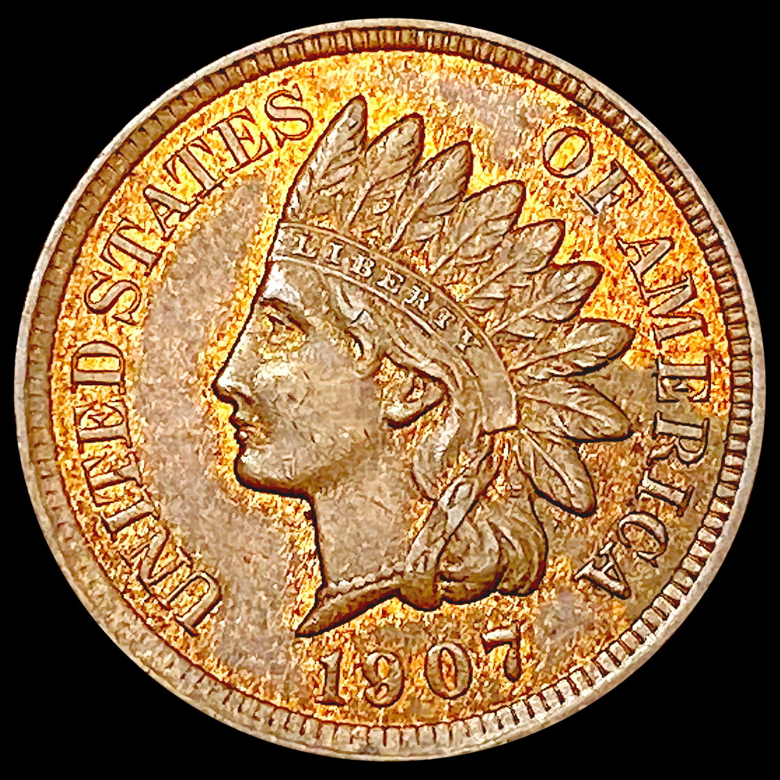1907 Indian Head Cent NEARLY UNCIRCULATED (1 of 2)