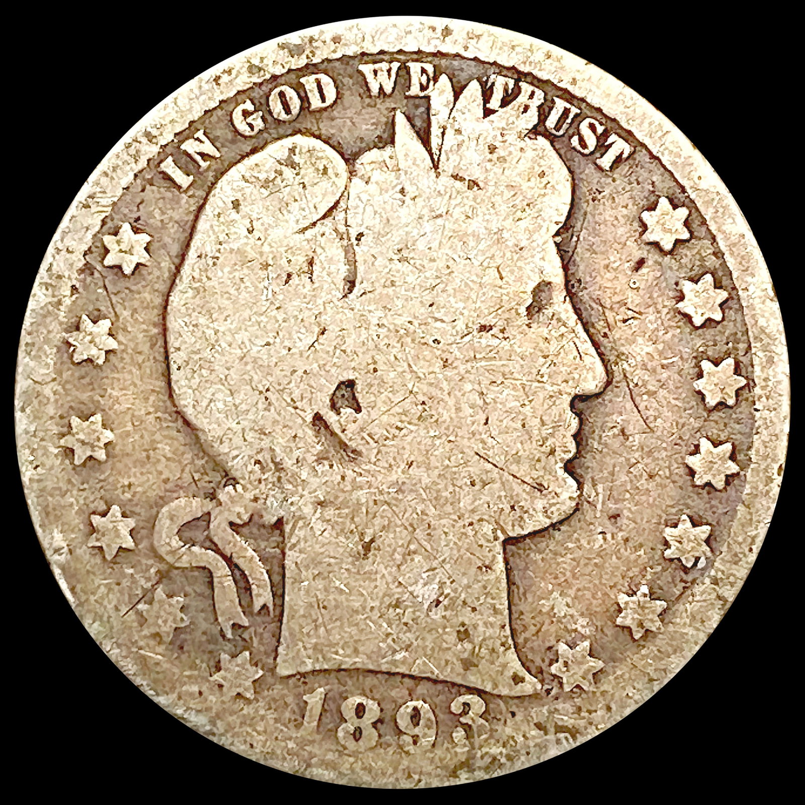 1892-O Barber Quarter NICELY CIRCULATED (1 of 2)