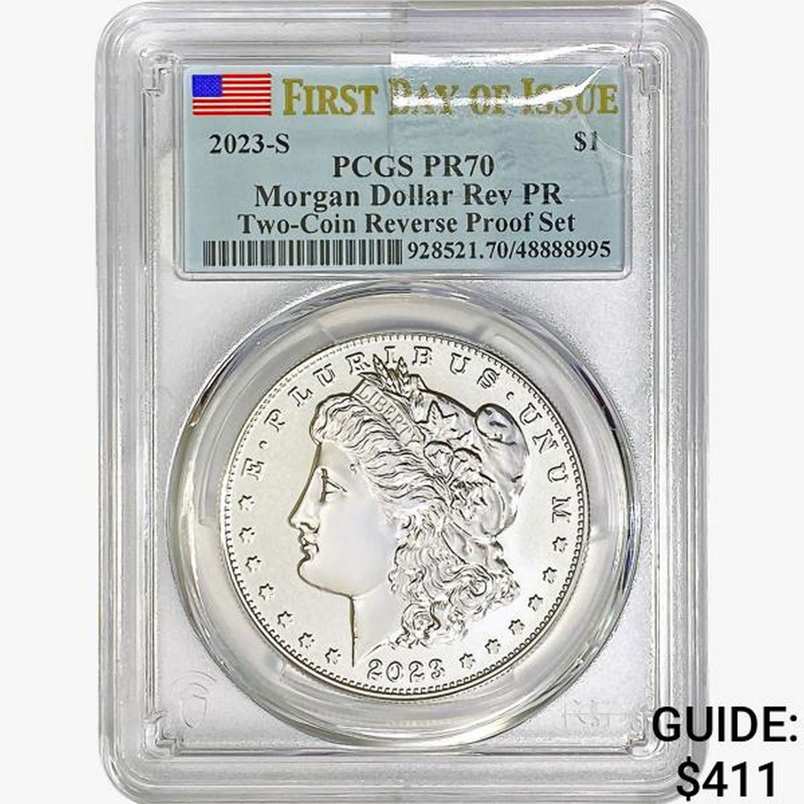 2023-S Morgan Silver Dollar PCGS PR70 Two-Coin REV (1 of 2)
